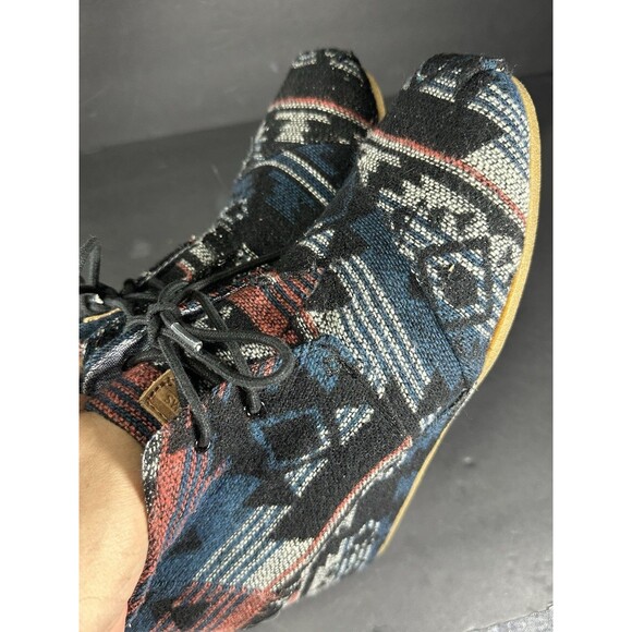 TOMS Boho Navajo Desert Wedge Booties in Aztec Jacquard Size 10 - Picture 9 of 12